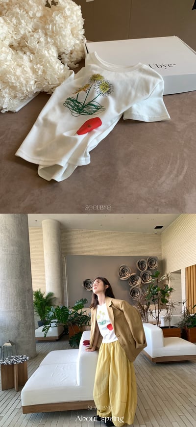 小花花（短款）純棉tee6