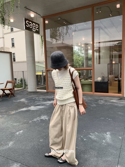 一件hollwed out毛衣馬甲2