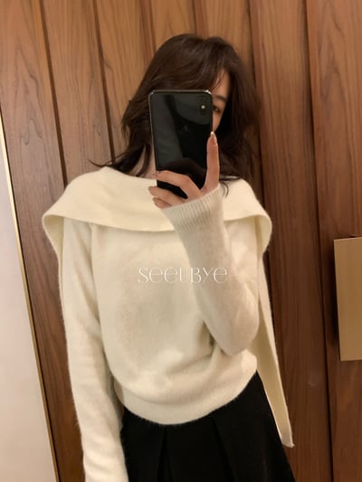 高品白標披肩毛衣3