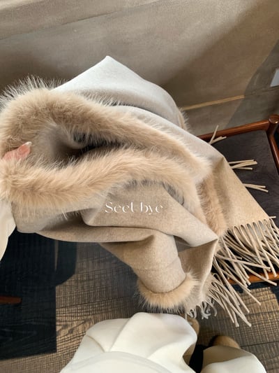 人生狐狸毛斗篷｜超溫暖壁爐7