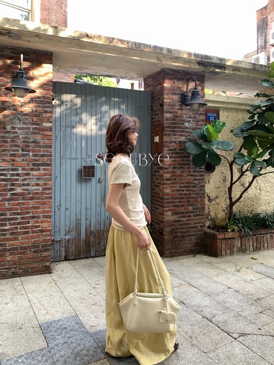 一條亞麻奶黃神褲3