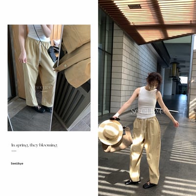 細繩九分蘿蔔褲鬆弛有tonality9