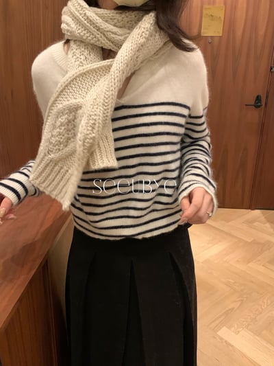 太韓了這件！羊毛條紋毛衣1