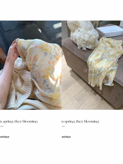 好春的黃花花裙8