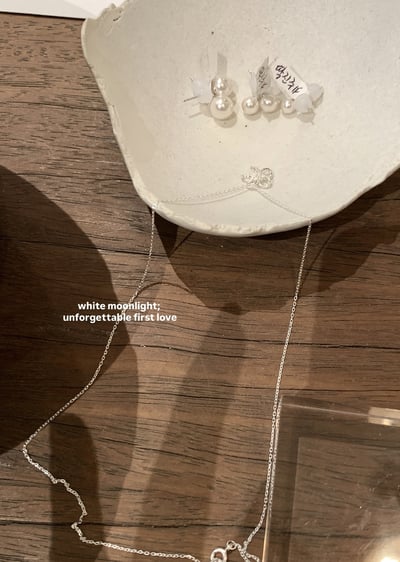 Sunflower滿鑽925純銀韓國項鍊1