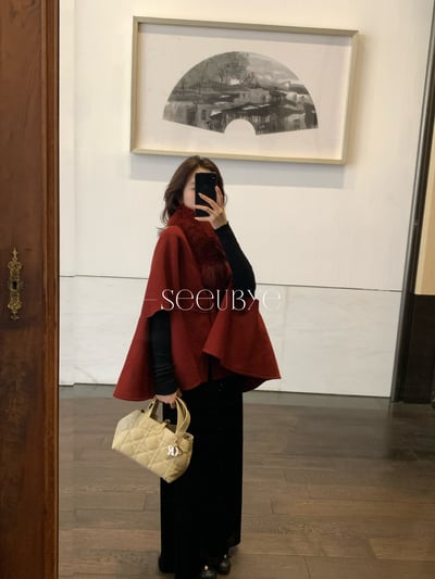 黑標|新年紅毛領furcollar雙面大衣3