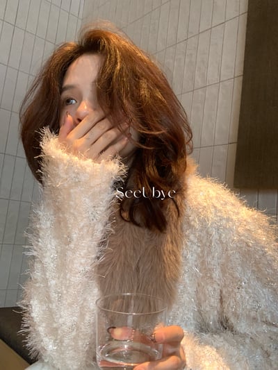 手工製作｜paillette亮片絲小上衣 裡面加了一層絲絨2