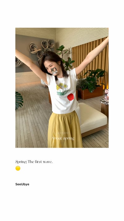 小花花（短款）純棉tee2