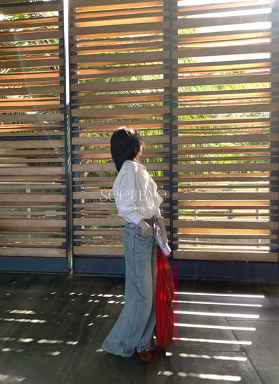 時髦小細亮片牛仔褲7