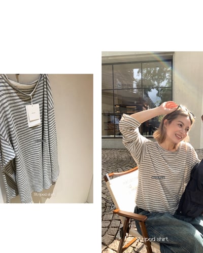貴貴料子條紋長袖tee3
