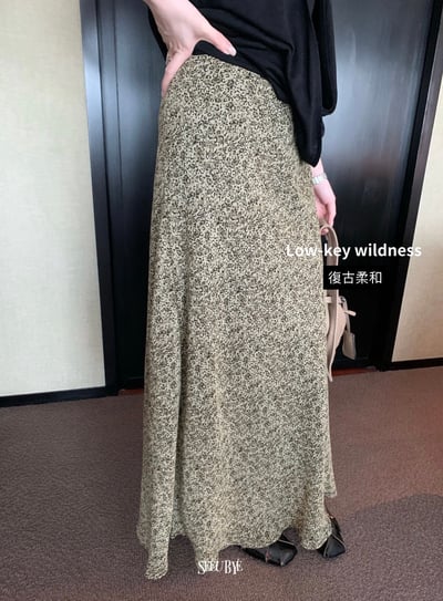 豹紋橄欖綠半身裙4