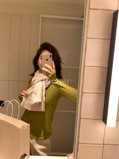 Knittibg 坑條圍巾3