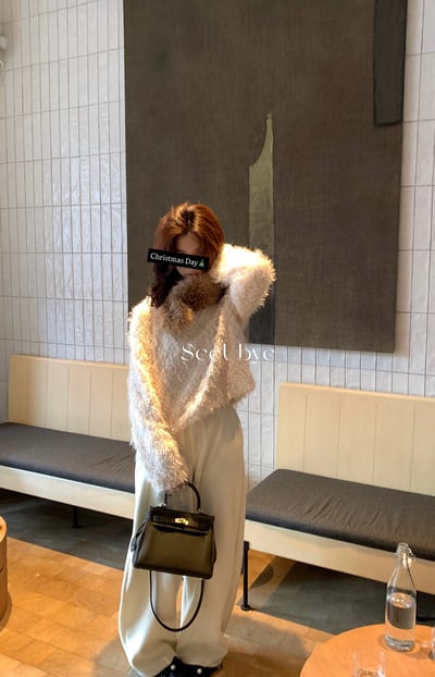 手工製作｜paillette亮片絲小上衣 裡面加了一層絲絨4