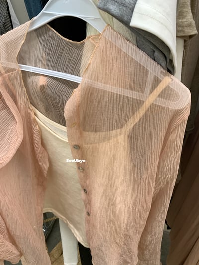 嫩粉防曬衫+吊帶（2件套）5