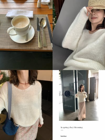 黑標｜薄棉羊毛軟糯開春毛衫 這個粉調超美7