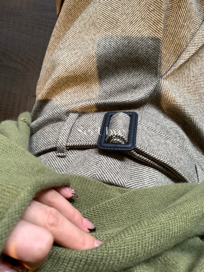 復古人字紋中分毛呢群8