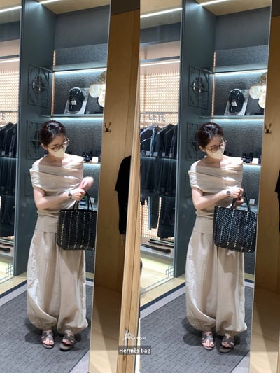 私服一字肩套裝（穿無肩帶bra)2