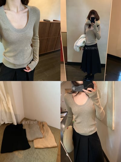 六色大U羊絨針織（領口特別顯瘦）6