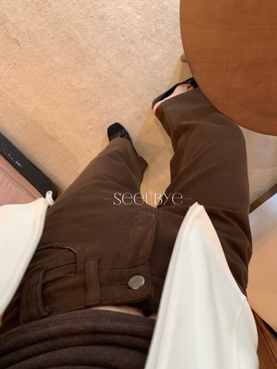 貴一點就是不一樣 栗色牛仔褲2