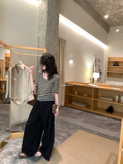 中修條紋tee(含天絲）2