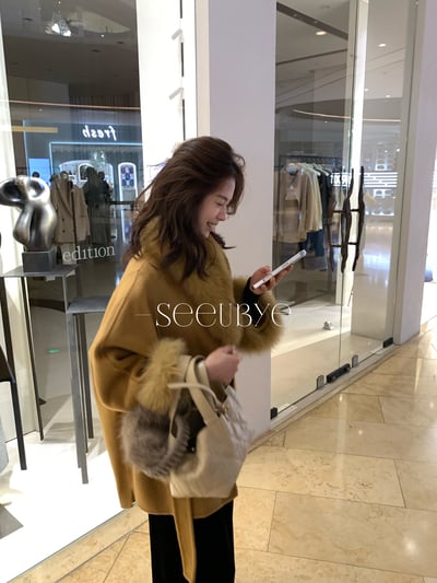 黑標｜毛毛可拆｜再送真毛領圍巾｜雙面大衣7