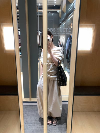 私服一字肩套裝（穿無肩帶bra)4