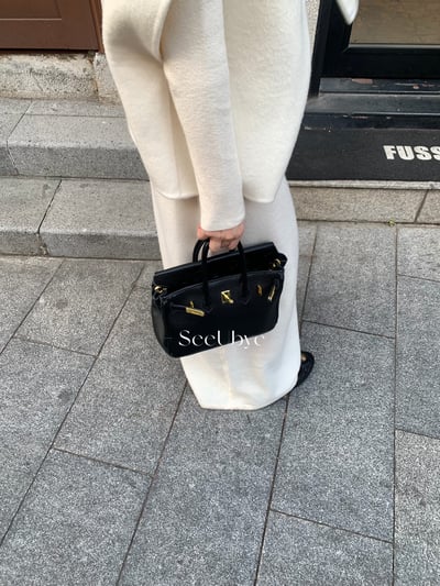 黑標｜全羊毛直筒裙8