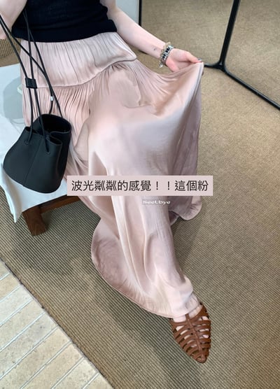 肉桂綢緞訂染半裙7