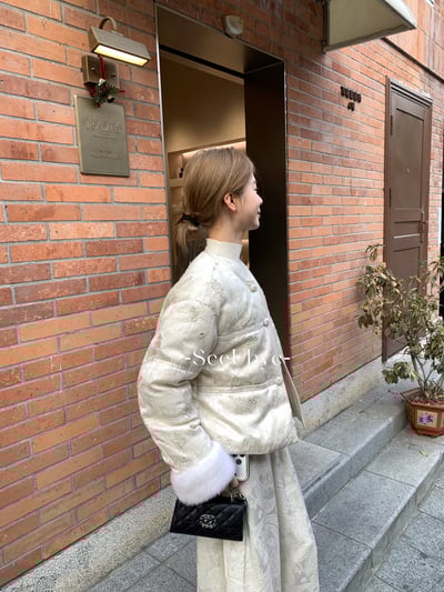 新年新中式福祿香檳羽絨外套7