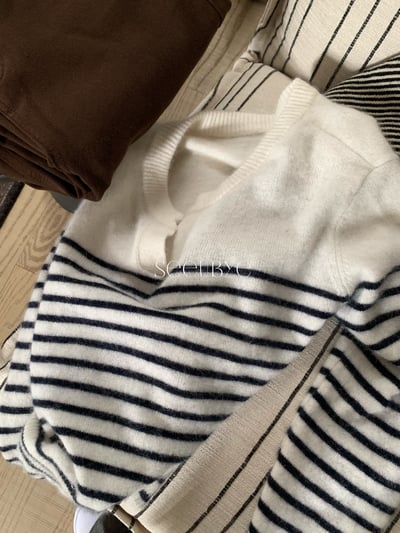 太韓了這件！羊毛條紋毛衣6