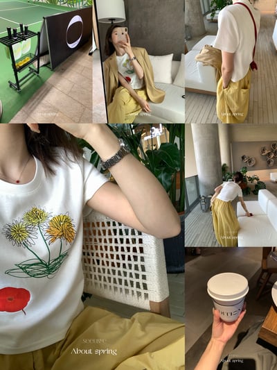 小花花（短款）純棉tee8