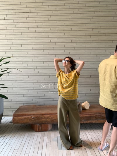 咖調工裝水洗軟牛仔褲1