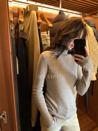 五色10%羊毛高領鎖溫打底7