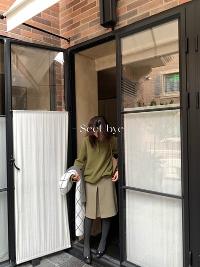 復古人字紋中分毛呢群4