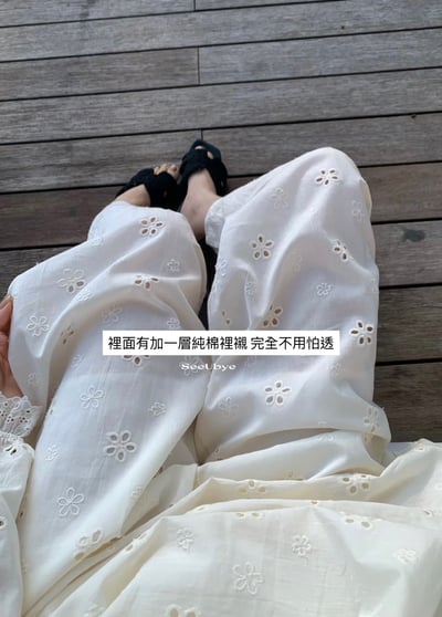 黑標|南法假日全手工勾花｜100% 全棉家居服7