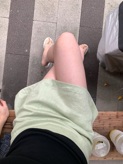 一眼愛上夏日薄荷苧麻半裙3