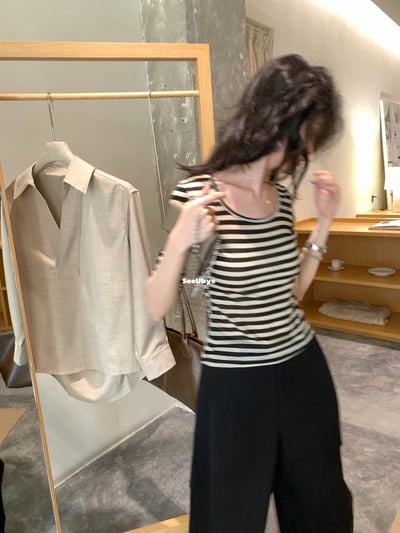 中修條紋tee(含天絲）1