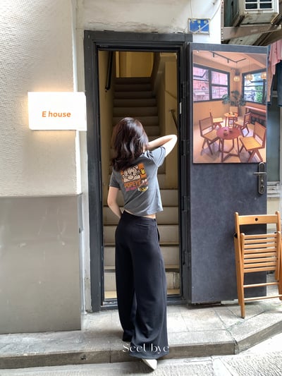 純棉趣味正肩tee5