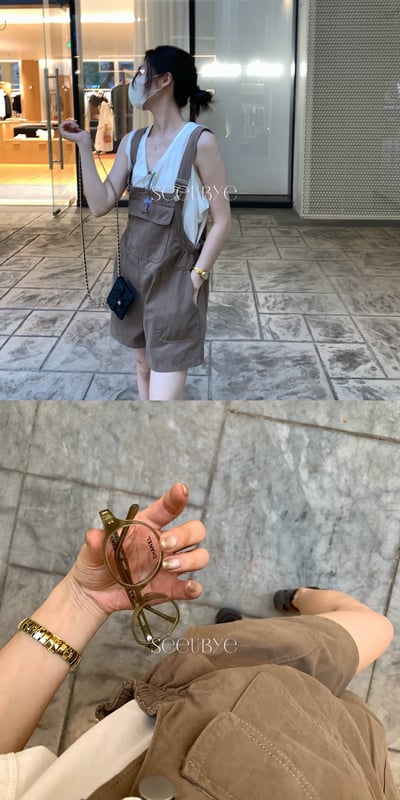 一條不挑人的軟牛仔背帶短褲9