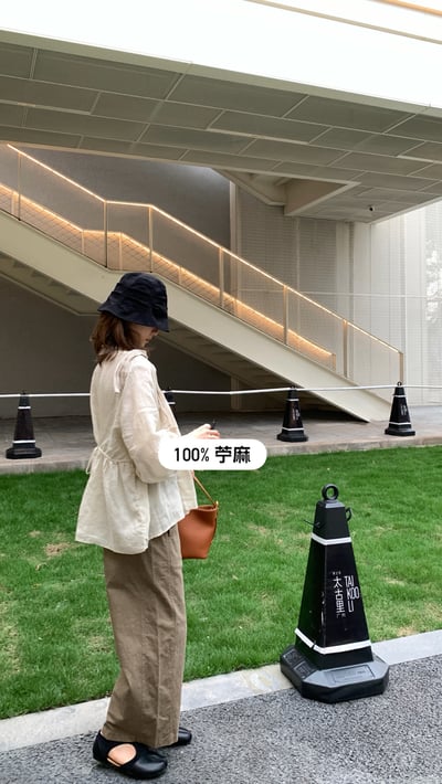 100%薴麻後綁帶襯衫（高貨）6