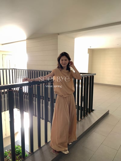 輕薄天絲小飛袖套裝｜很通勤1