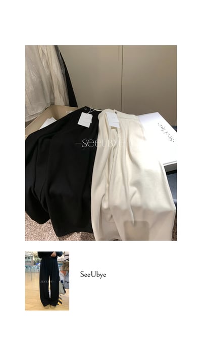 主推呢子加絨闊腿褲4