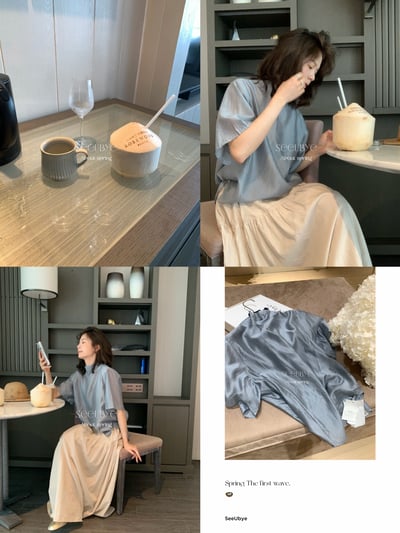 萊賽爾半高領shirt後面也有調性2