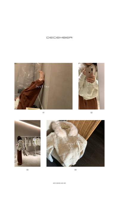 DI*r毛毛連帽毛衣外套5