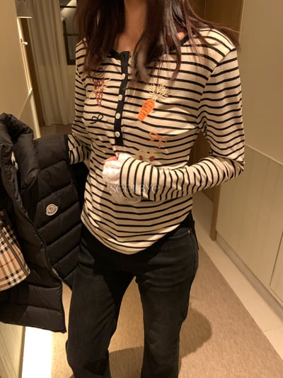 歐貨刺繡條紋拼蕾絲1