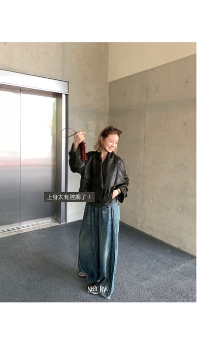 英式大牌感大翻領皮衣8