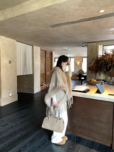 人生狐狸毛斗篷｜超溫暖壁爐5