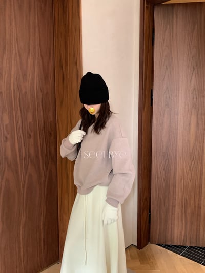 訂製藕粉色加絨hoodie9