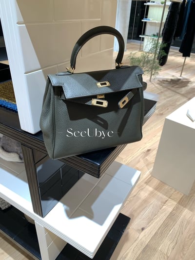 🫒橄欖綠牛皮kelly配跨肩帶1