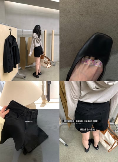 360度牛仔高腰小黑褲4
